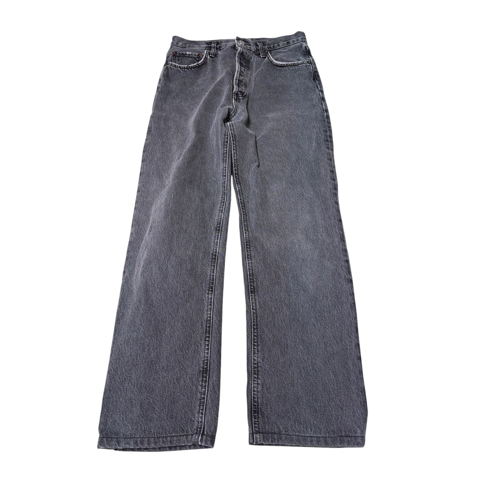 AGOLDE 90s Pinch Waist High Rise Straight Leg Jeans Grey Black Womens 26X26